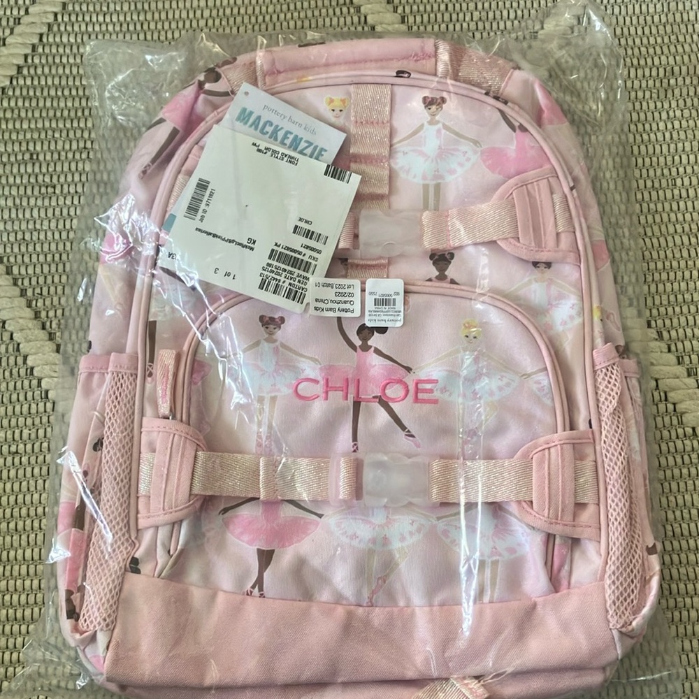 PB kids ballerina backpack; name:Chloe NWT